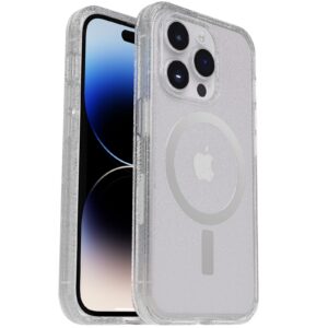 OtterBox Symmetry+ Clear MagSafe Apple iPhone 14 Pro Max Case Stardust (Clear Glitter) - (77-89285), Antimicrobial, DROP+ 3X Military Standard