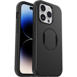 OtterBox OtterGrip Symmetry MagSafe Apple iPhone 14 Pro Case Black - (77-89348), Antimicrobial,DROP+ 3X Military Standard,Integrated Grip,Raised Edges
