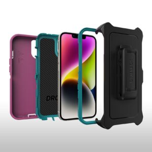 OtterBox Defender Apple iPhone 14 / iPhone 13 Case Canyon Sun (Pink) - (77-89632),DROP+ 4X Military Standard,Multi-Layer,Included Holster,Raised E