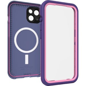OtterBox FRE Magsafe Apple iPhone 14 Case Purple - (77-90180), DROP+ 5X Military Standard, 2M WaterProof, Built-In Screen Protector, 360° Protection