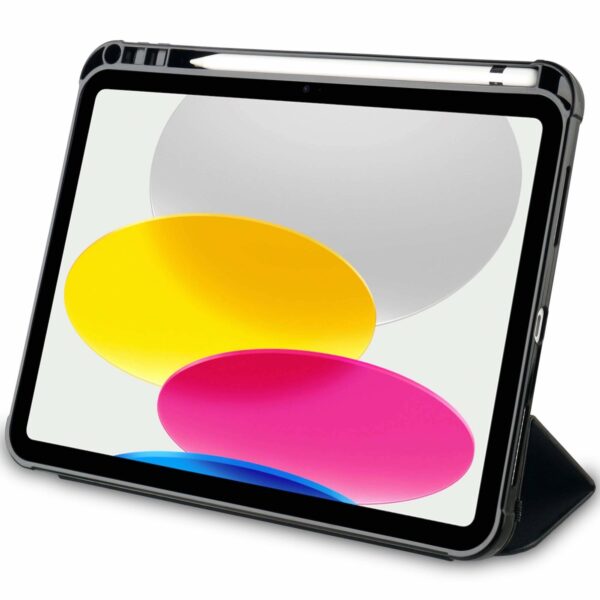 OtterBox React Folio Apple iPad (10.9") (10th Gen) Case Black - (77-92188), DROP+ Military Standard, Pencil Holder, Multi-Position Stand, Raised Edges