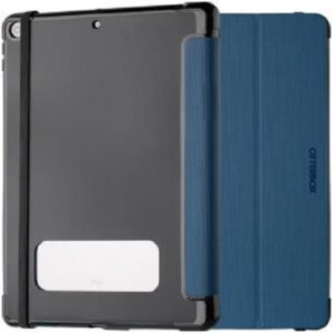 OtterBox React Folio Apple iPad (10.2") (9th/8th/7th Gen) Case Blue - (77-92195), DROP+ Military Standard, Pencil Holder, Multi-Position Stand