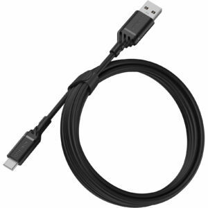 OtterBox USB-C to USB-A (2.0) Cable (2M) - Black (78-52659), 3 AMPS (60W), 3K Bend/Flex,Samsung Galaxy,Apple iPhone,iPad,MacBook,Google,OPPO,Nokia