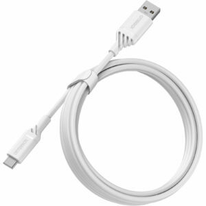 OtterBox USB-C to USB-A (2.0) Cable (2M) - White (78-52660), 3 AMPS (60W), 3K Bend/Flex,Samsung Galaxy,Apple iPhone,iPad,MacBook,Google,OPPO,Nokia