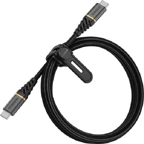 OtterBox USB-C to USB-C (2.0) Fast Charge Premium Cable (1M) - Black(78-52677),60W,10K Bend,Samsung Galaxy,Apple iPhone,iPad,MacBook,Google,OPPO,Nokia