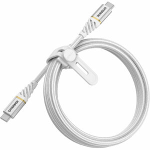 OtterBox USB-C to USB-C (2.0) Fast Charge Premium Cable (2M) - White(78-52681),60W,10K Bend,Samsung Galaxy,Apple iPhone,iPad,MacBook,Google,OPPO,Nokia