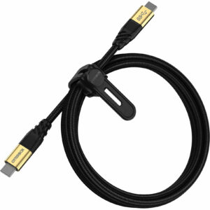 OtterBox USB-C to USB-C (3.2 Gen 1) Premium Cable (1.8M) - Black(78-80212), 100W,10K Bend,Samsung Galaxy,Apple iPhone,iPad,MacBook,Google,OPPO,Laptop