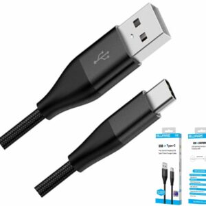 8Ware Premium 1m Samsung Certified Fast Speed Charging USB-C Type C Data Charger Cable For Samsung Huawei Google LG Retail Pack