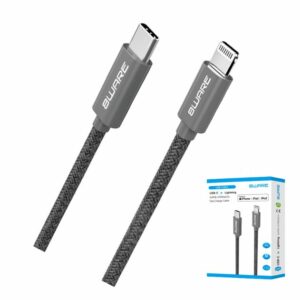 8ware 1.5m Super Ultra USB-C to Lightning Cable Super Fast charging Strength Aluminium flexible nylon Apple iPone iPad iPod Mac Retail Pack