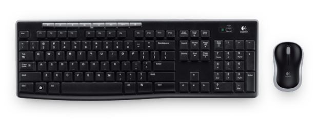 Logitech MK270R Wireless Keyboard and Mouse Combo 2.4GHz Wireless Compact Long Battery Life 8 Shortcut keys
