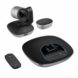 Logitech Group- Conference Cam Group HD Video Conferencing Webcam for Med-Large Meeting Rooms 1080p Pan Tilt Zoom Camera  Speakerphone BT NFC