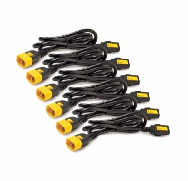 APC Locking Power Cord Kit, C13 to C14, 1.8M Length, 6 Pack
