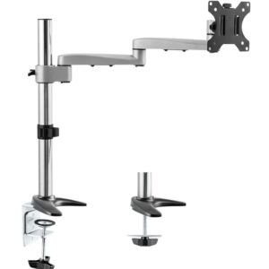 Astrotek Monitor Arm Desk Mount Height Adjustable Stand for Single LCD Display 23.8" 24" 27" 8kg 30° Tilt 180° Swivel 360° Pivot VESA 75x75 100x10