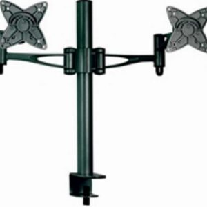 Astrotek Dual Monitor Arm Desk Mount Height Adjustable Stand for 2x LCD Display 23.8" 24" 27" 8kg 30° Tilt 180° Swivel 360° Pivot VESA 75x75 100x100