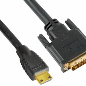 Astrotek Mini HDMI to DVI Cable 60cm - 19 pins Male to 24+1 pins Male 30AWG OD6.0mm Gold Plated Black PVC Jacket RoHS LS ~CBAT-MINIHDMIDVI-1.4