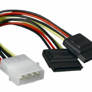 Astrotek Internal Power to SATA Molex Cable - 4 pins to 2x 15 pins 18AWG RoHS