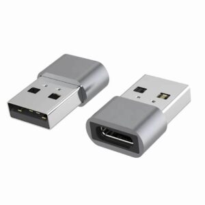 AstrotekUSB Type C Female to USB 2.0 Male OTG Adapter 480Mhz For Laptop, Wall Chargers,Phone Sliver