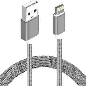 Astrotek 1m USB Lightning Data Sync Charger Grey White Color Cable for iPhone 7S 7 Plus 6S 6 Plus 5 5S iPad Air Mini iPod