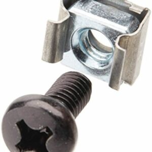 Astrotek M6 Cage Nuts  Screws (Pack of 10) Black Color Oxide Finish Phillips Drive Length Fully Threaded