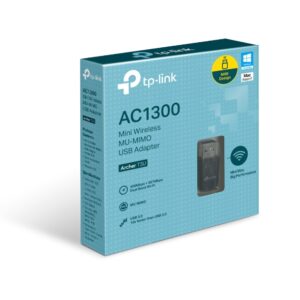 TP-Link Archer T3U AC1300 Mini Wireless MU-MIMO USB Adapter，Mini Size, 867Mbps at 5GHz + 400Mbps at 2.4GHz, USB 3.0
