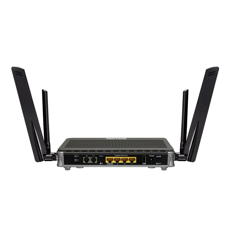 Billion BIPAC4520VAOZ R3 4G/LTE Dual-SIM Dual-Band Wireless VoIP VPN Router 600Mbps/1733Mbps