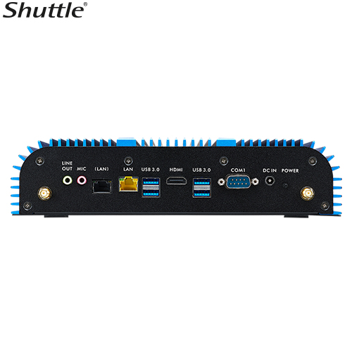 Shuttle BPCWL02 Embedded Box PC Barebone – Whiskey Lake Intel i3-8145UE, Fan-Less Robust Aluminum Chassis, 2x LAN, 3x RS-232 (RS422/485), 90W adapter
