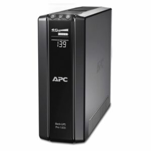 APC Back-UPS Pro 1500VA/865W Line Interactive UPS, Tower, 230V/10A Input, 10x IEC C13 Outlets, Lead Acid Battery, LCD, AVR