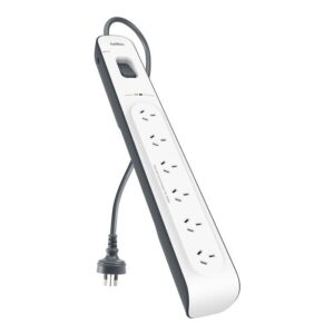 Belkin BSV603 6-Outlet 2-Meter Surge Protection Strip,Complete Three-line AC protection, Protects Against Spikes And Fluctuations, CEW $30,000,2YR