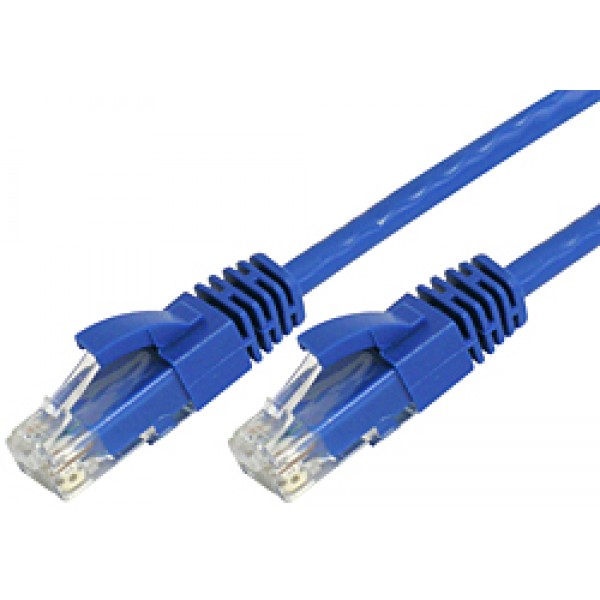 8ware CAT6 Ultra Thin Slim Cable 0.5m / 50cm – Blue Color Premium RJ45 Ethernet Network LAN UTP Patch Cord 26AWG for Data
