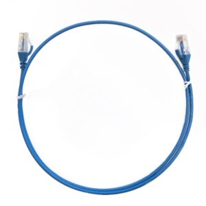 8ware CAT6 Ultra Thin Slim Cable 5m - Blue Color Premium RJ45 Ethernet Network LAN UTP Patch Cord 26AWG for Data