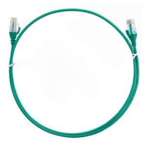 8ware CAT6 Ultra Thin Slim Cable 0.50m / 50cm - Green Color Premium RJ45 Ethernet Network LAN UTP Patch Cord 26AWG for Data Only, not PoE