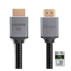 Oxhorn HDMI2.1a 8K@60Hz 3D Ultra Certified Ethernet Aluminum Header Cable 1.8m Male to Male