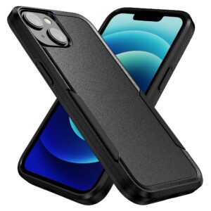 Phonix Apple iPhone 14 Plus Armor Light Case Black - Two Tough Layers, Port Covers, No Slip Grippy Edges, Durable, Rugged, Sleek, Pocket Fit