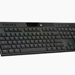 CORSAIR K100 RGB AIR Wireless Ultra-Thin Mechanical Gaming Keyboard, Backlit RGB LED, CHERRY ULP Tactile, Black