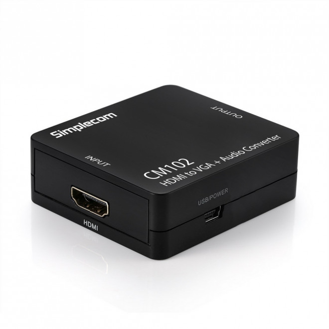 Simplecom CM102 HDMI to VGA + Audio 3.5mm Stereo Converter