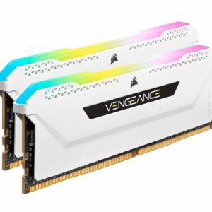 Corsair Vengeance RGB PRO SL 16GB (2x8GB) DDR4 3600Mhz C18 White Heatspreader Desktop Gaming Memory
