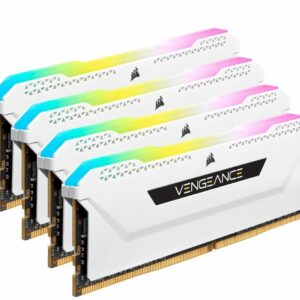 (LS) Corsair Vengeance RGB PRO SL 32GB (4x8GB) DDR4 3200Mhz C16 White Heatspreader Desktop Gaming Memory