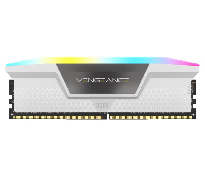 Corsair Vengeance RGB 64GB (2x32GB) DDR5 UDIMM 5200MHz C40 1.25V Desktop Gaming White