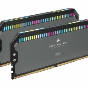 Corsair Dominator Platinum RGB 32GB (2x16GB) DDR5 UDIMM 5200Mhz C40 1.25V Black Desktop PC Gaming Memory for AMD Expo Ryzen 7000 Series