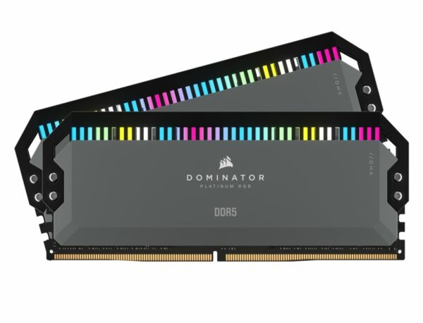 Corsair Dominator Platinum RGB 32GB (2x16GB) DDR5 UDIMM 5600Mhz C36 1.25V Black Desktop PC Gaming Memory for AMD Expo Ryzen 7000 Series
