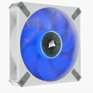 Corsair ML ELITE Series, ML120 LED ELITE WHITE, 120mm Magnetic Levitation Blue LED Fan with AirGuide, Single Pack(LS)