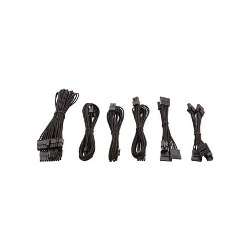 For Corsair SFX PSU – Professional Individually sleeved DC Cable Pro Kit, SF Series, Type 4 (Generation 3), BLACK – CP-8920202 (LS)