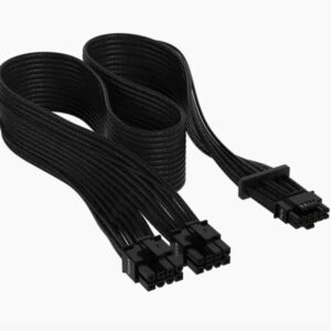 Corsair Premium Individually Sleeved 12+4pin PCIe Gen 5 Type-4 600W 12VHPWR Cable, Black 4080 / 4070 / 4090xx