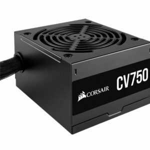 Corsair 750W CV Series CV750, 80 PLUS Bronze Certified, Up to 88% Efficiency,  Compact 125mm design easy fit and airflow, ATX, PSU Promo (LS)