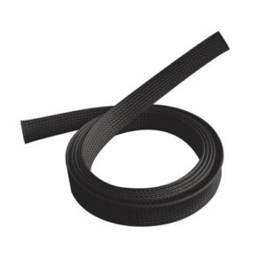 Brateck Braided Cable Sock (20mm/0.79" Width)  Material Polyester Dimensions1000x20mm -- Black