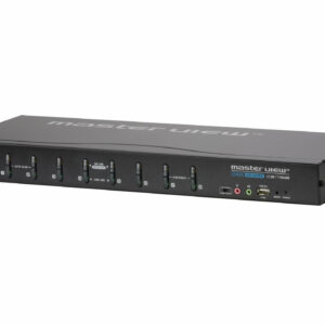Aten Rackmount KVM Switch 8 Port DVI w/ Audio, 2x Custom KVM Cables Included, Selection Via Front  USD Menu, Broadcast Mode
