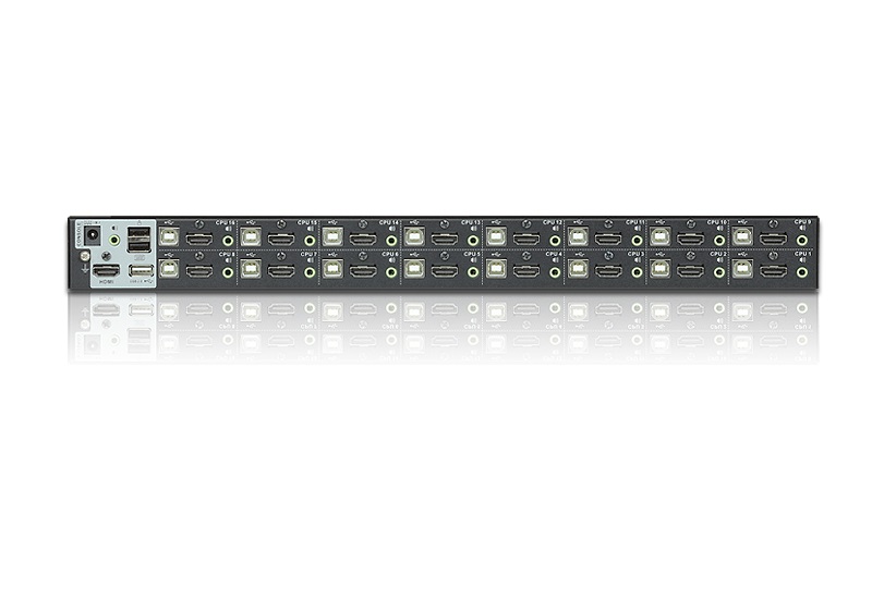 Aten Desktop KVM Switch 16 Port Single Display HDMI w/ audio, 2x Custom KVM Cables Included Only