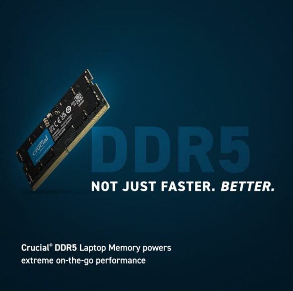 Crucial 32GB (2x16GB) DDR5 SODIMM 5600MHz CL46 Notebook Laptop Memory