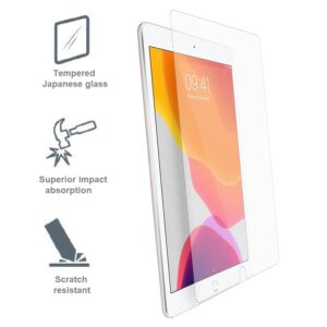 Cygnett OpticShield Apple iPad (10.2") (9th/8th/7th Gen) Tempered Glass Screen Protector - (CY3052CPTGL), Superior Impact Absorption, Perfect Fit