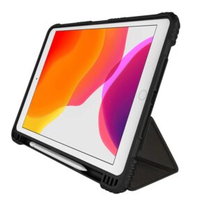 Cygnett WorkMate Evolution Apple iPad (10.2") (9th/8th/7th Gen) Protective Case - Black/Charcoal (CY3076CPWOR), 360° Heavy Duty Protection, Rugged